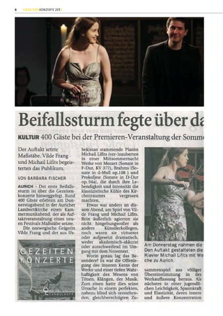6   GEZEITENKONZERTE 2012
 