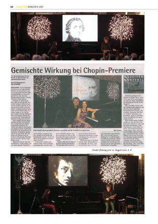 60   GEZEITENKONZERTE 2012




                             Emder Zeitung vom 10. August 2012, S. 8
 