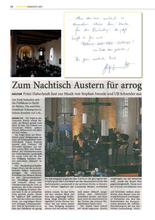 10   GEZEITENKONZERTE 2012
 