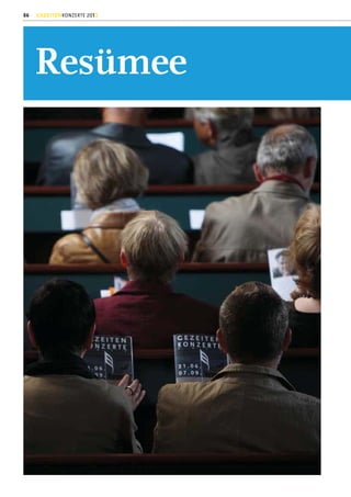 86   GEZEITENKONZERTE 2012




     Resümee
 