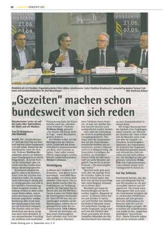 88   GEZEITENKONZERTE 2012




Emder Zeitung vom 12. September 2012, S. 8
 
