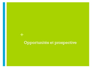 +
Opportunités et prospective
 