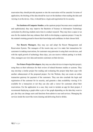 RESORT MANAGEMENT AND RESERVATION SYSTEM PROJECT REPORT. | PDF