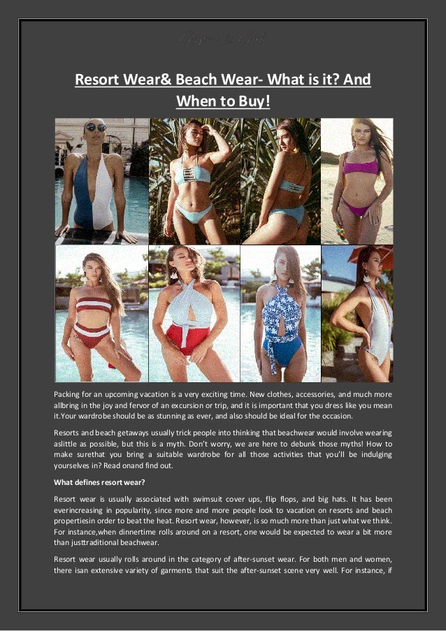 beachwear resort wear