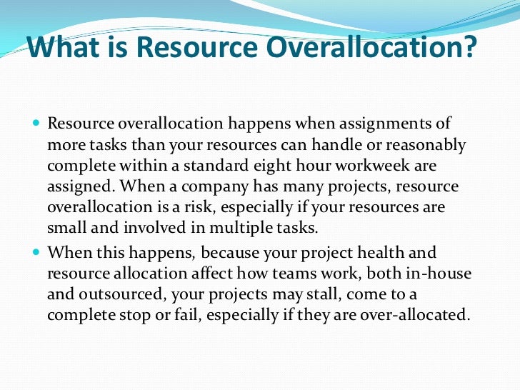 Resource Allocation