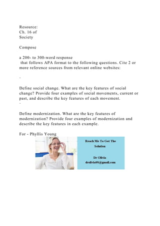 Resource Ch. 16 of SocietyComposea 200- to 300-word res.docx
