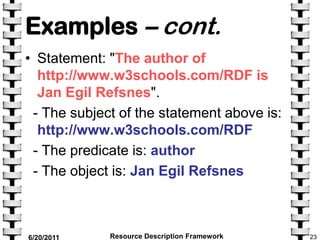 Resource description framework