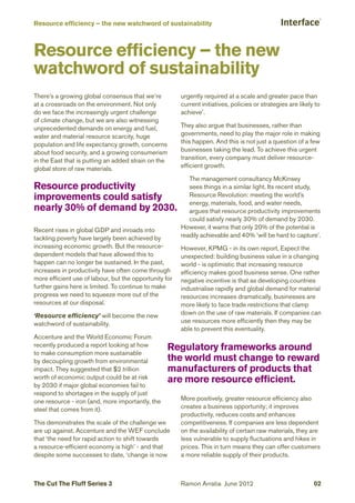 Resource Efficiency - The new watchword of sustainability | PDF