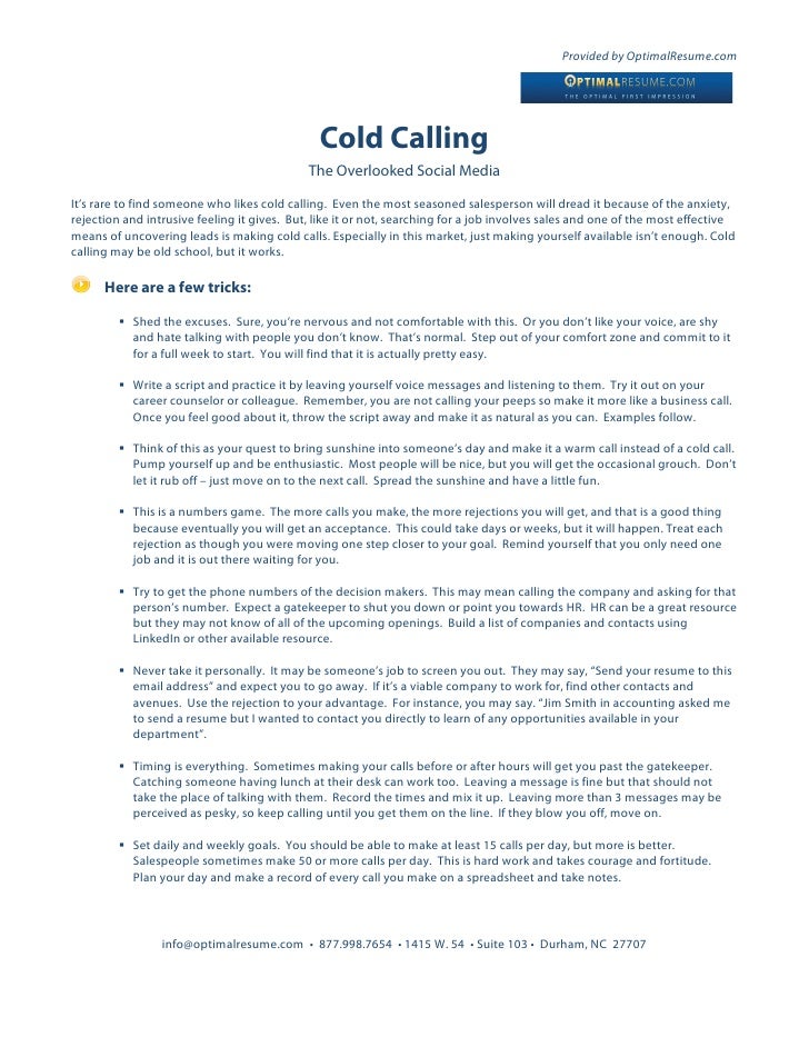 cold calling in the job search cold calling for jobs