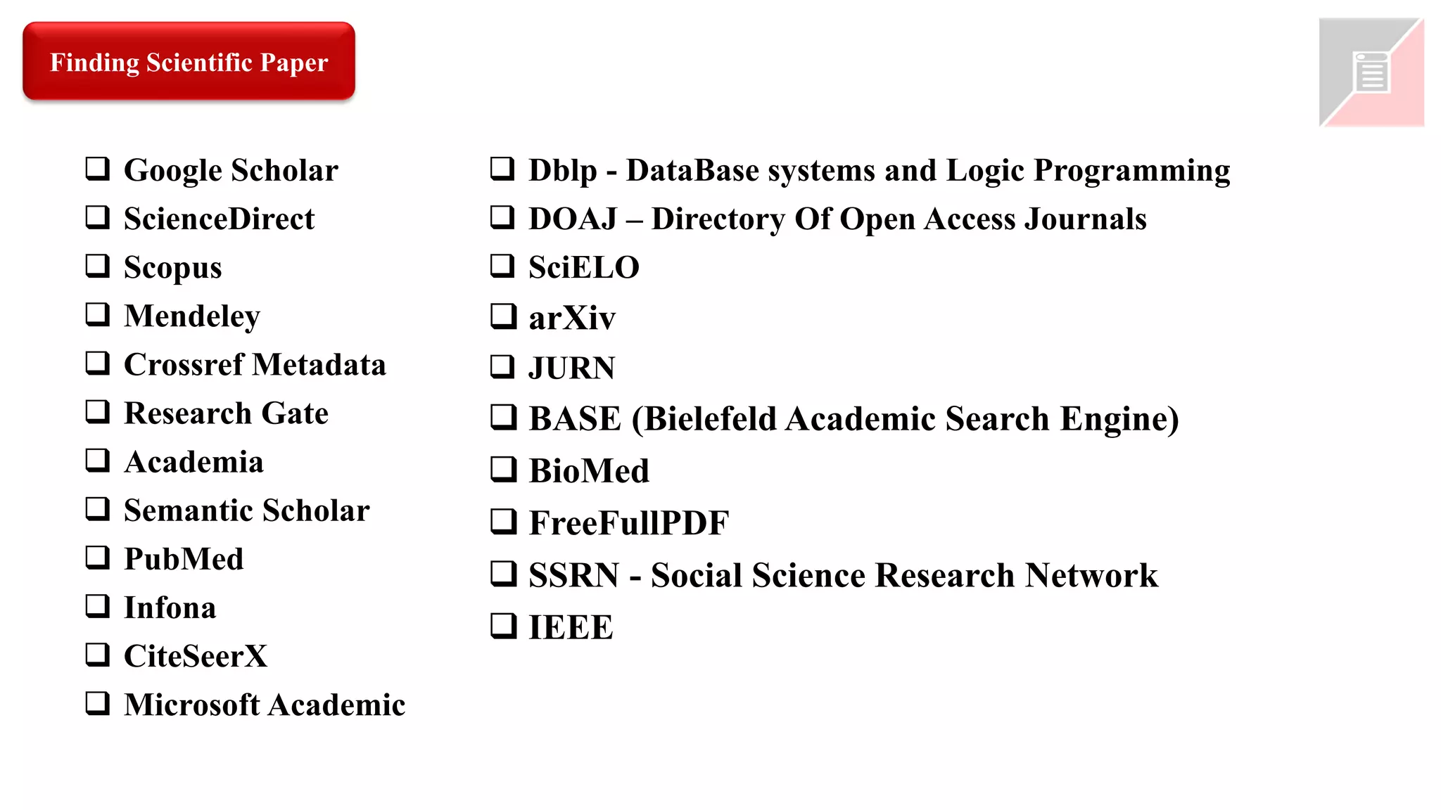 Finding Science Data Resource for finding and accessing scientific article | PDF