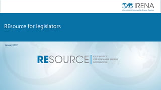 REsource for legislators
January 2017
 