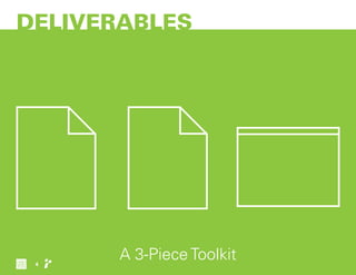 DELIVERABLES
A 3-Piece Toolkit4
 