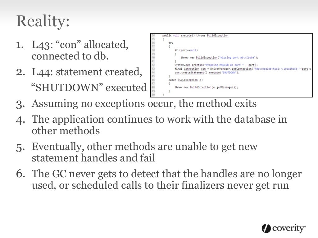Resource Leaks in Java