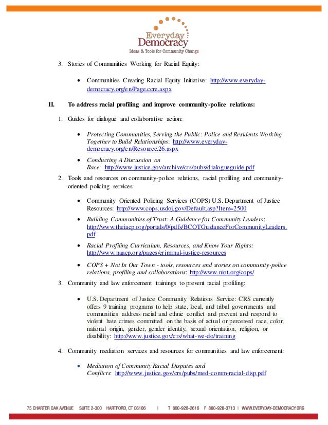 Resource List for Dialogue and Action on Racism and Civil Rights Slide 2