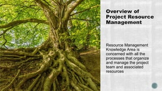 Resource Management
Knowledge Area is
concerned with all the
processes that organize
and manage the project
team and assoc...