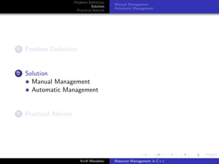 Resource Management in C++