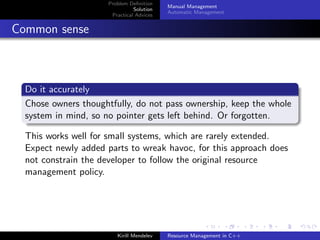 Resource Management in C++