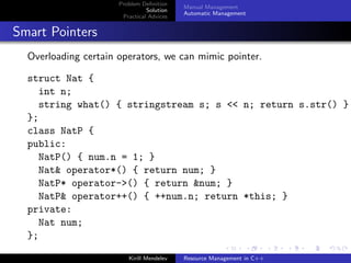 Resource Management in C++
