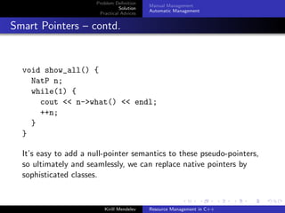 Resource Management in C++