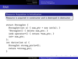 Resource Management in C++