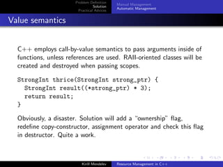 Resource Management in C++