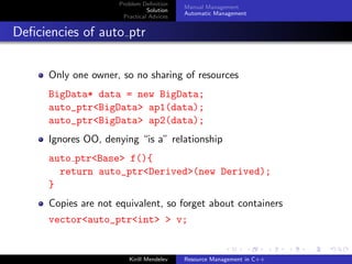 Resource Management in C++