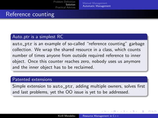 Resource Management in C++