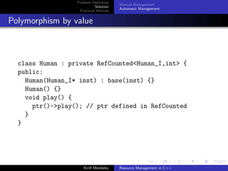 Resource Management in C++