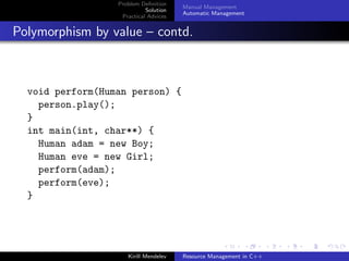 Resource Management in C++