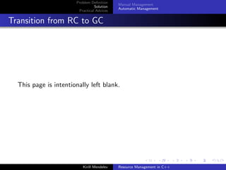 Resource Management in C++