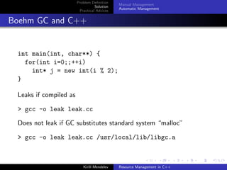 Resource Management in C++