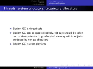 Resource Management in C++