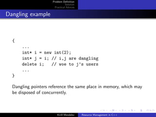 Resource Management in C++