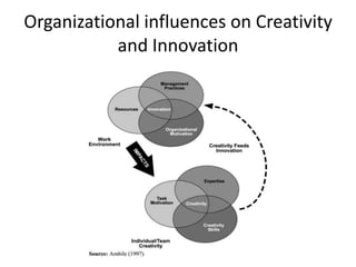 Organizational influences on Creativity
and Innovation
 