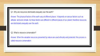 GEOGRAPHY: Chapter 1- Resources (CBSE Board)