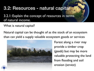 Natural Income Resources and natural capital | KEY