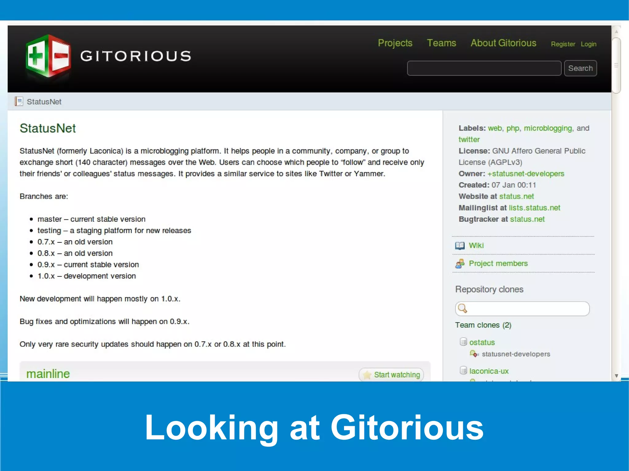 I created my first Sourceforge project in 2004 