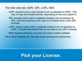 3^h 4 reasons why you are here You're a FLOSS developer who's about to start a new project 