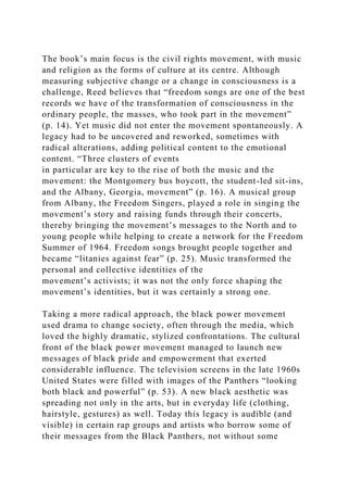 T V Reed Resources from TV ReedT.V. ReedThe Art of Protest Culture an.docx