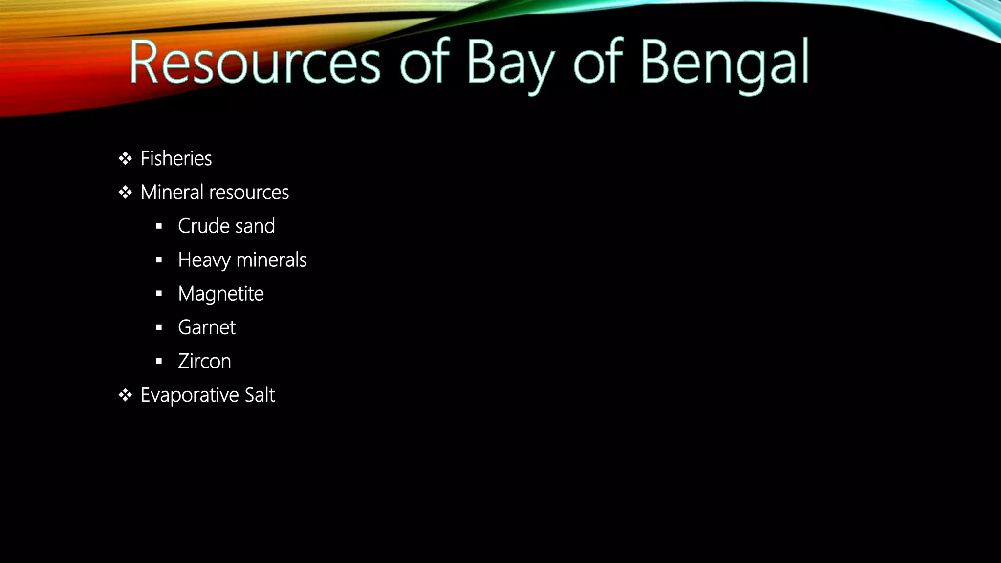 Resources of bay bengal, classification of marine resources PPT