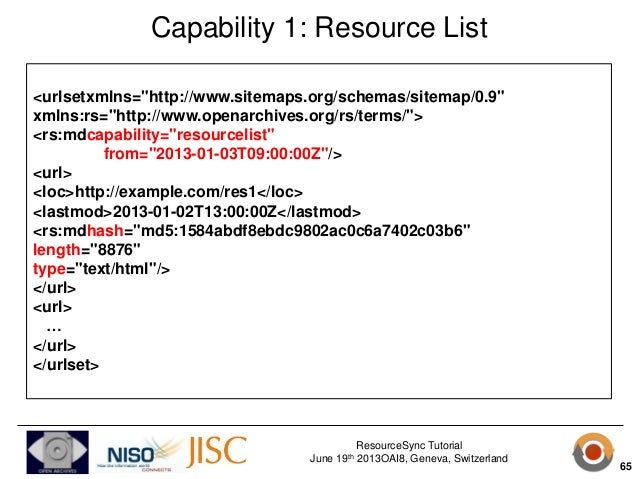 resourcesync tutorial oai8