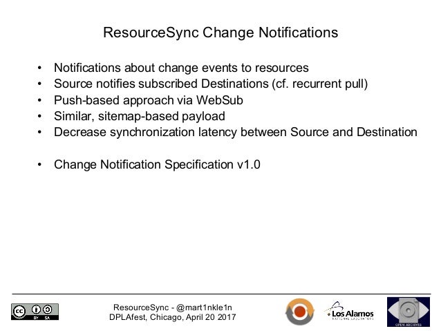 resourcesync overview and real world use cases for discovery harve