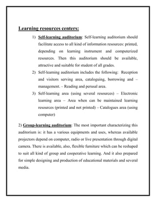 Resoures centers for teaching learning process | PDF