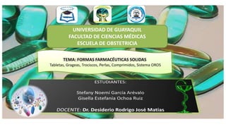 UNIVERSIDAD DE GUAYAQUIL
FACULTAD DE CIENCIAS MÉDICAS
ESCUELA DE OBSTETRICIA
 