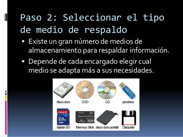 Respaldos de información
