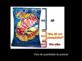 Vício de quantidade do produto
 