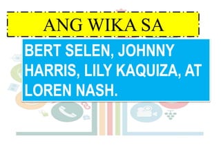 FILIPINO BILANG WIKANG PAMBANSA | PPTX
