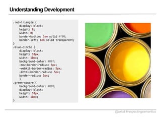 Understanding Development

@uxbd #respectingsemantics

 