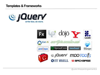 Templates & Frameworks

@uxbd #respectingsemantics

 