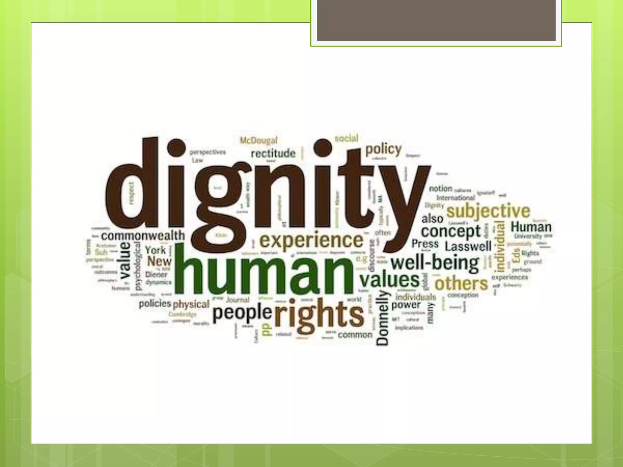 Respect, peace and dignity | PPTX